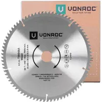 Vonroc Lama da taglio 80T - Ø 250 x 30 x 2.8/1.8mm | per seghe da banco TS504AC, TS505AC e compatibile universalmente