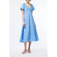 French Connection Daniella Faron Drape V Nk Midi Cornflower Multi Taglia: 8 | Abiti Midi Outlet | Donna