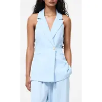 French Connection Sleek Tailored Halterneck Suit Waistcoat Cashmere Blue Taglia: 12 | Gilet Outlet | Donna | Blu