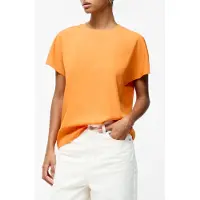 French Connection Capriana Crepe Crew Nk Top Papaya Orange Taglia: XS | Magliette intime Outlet | Donna | Arancione