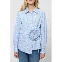 French Connection Cambria Cot Stripe Corsa Shirt Blue/white Taglia: 6 | Magliette intime Outlet | Donna | Blu