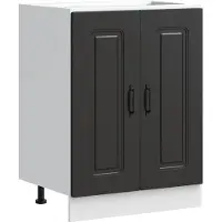 vidaXL Base per lavello Kalmar Black 60x46x81,5 cm Materiale a base di legno