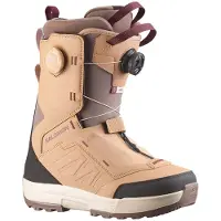 Salomon Snowboard - Scarponi snowboard donna - Vista Dual Boa Tan/Deep Taupe/Port per Donne - Taglia 40,5 - Marrone