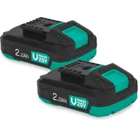 Vonroc Duopack Batterie VPower 20V 2.0Ah – Li-Ion con USB-C e Funzione Powerbank – Compatibili con Tutti gli Utensili VPower 20V