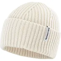 Salomon Snowbird Beanie Berretto (One Size, beige/bianco)