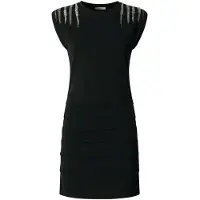Pepe Jeans per donna. PL9537726 Abito nero lucido (L), Casual, Cotone, Manica corta