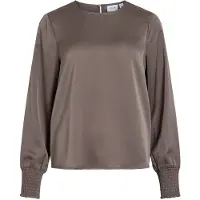 Vila Viellette Round Neck Top A Maniche Lunghe