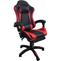 HTI Sedia da scrivania Krit Relax Nero-Rosso