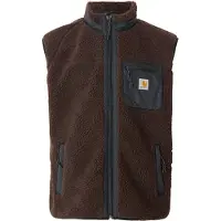 Carhartt WIP - Pile senza maniche in sherpa - Prentis Vest Liner Palisander Black per Uomo - Taglia XL - Marrone