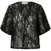 Selected Top A Maniche Corte Donne Nero 40