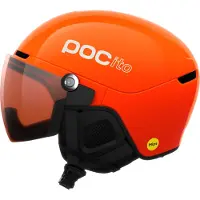 POC - Casco snowboard con visiera - POCito Obex Visor Fluorescent Orange/Clarity POCito/Partly Sunny - Taglia Bambino 51-54 cm - Arancione