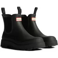 Hunter per donna. FRU0005252 Stivaletti Chelsea neri Elements (43), Nero, Basso, Nessuno, Casual