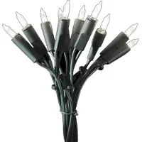Konstsmide - Mini luci a LED, 50 diodi bianco caldo, 230V, per interni, cavo verde ; 6303-100