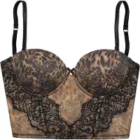 LASCANA Corsetto marrone / broccato / nero