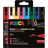 Posca Pennarello Brush Pc-5br 401676 8 Unità