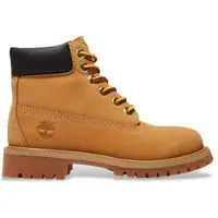 Timberland unisex per bambino. TB1127097131 Stivali in pelle marrone con lacci da 6 pollici di alta qualità (30.5), Basso, Stringhe, Casual,