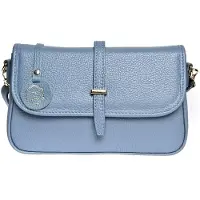 Luisa Vannini Borsa a Tracolla in Pelle Celeste Scuro — Borsa a tracolla
