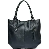 Carla Ferreri Borsa a mano in pelle blu — Borsa a mano