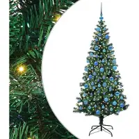 vidaXL Albero di Natale artificiale preilluminato verde 180 cm
