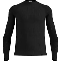 Odlo Seamless Performance Wool Bl Top Crew Neck L/S Intimo lana merinos Uomo (XL, nero)