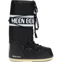 Moon Boot per donna. 80D1400440 Stivali in nylon con icona nera (45/47), Nero, Basso, Nessuno, Casual, Neve