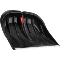 Kadax Pala da neve "Monti", vanga da neve senza manico con bordo in metallo, nera, larghezza 49 cm, 1 pezzo