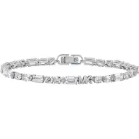 Michael Kors Bracciale in Argento con Zirconi Tennis Mkc1661cz040 — Bracciale