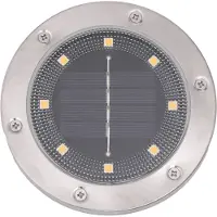 vidaXL Luci solari a terra con picchetto a terra 4 pz. Bianco caldo