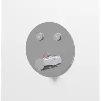 Steinberg Série 390 Mitigeur de douche/bain, thermostat encastré 3/4, 2 consommateurs, rond, 39043213, 39043213
