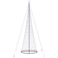 vidaXL Albero di Natale a LED blu, 500 cm, struttura in metallo