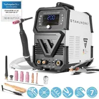 Stahlwerk saldatrice ad arco schermato AC/DC TIG 200 Puls Pro Digital - Inverter combinato con 200 A, funzione MMA, funzione impulsi e spot, per alluminio e lamiere sottili