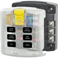 Blue Sea Systems Blocchetto Fusibili St Blade 5028 Morsetto Batteria 6 Circuiti