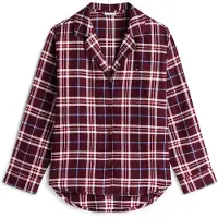 Tommy Hilfiger Ls Flannel Shirt Pj Set Tartan Reiker Burgundy Taglia: XS | Abbigliamento da Notte Outlet | Donna | Marrone