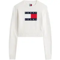 Tommy Hilfiger Tjw Sparkle Flag Sweater Off White Taglia: L | Maglioni a maglia Outlet | Donna | Bianco