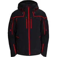 Spyder - Giacca da sci impermeabile e calda in Primaloft - Pinnacle Jacket Black per Uomo - Taglia M - Nero