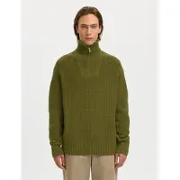 Selected Maglione A Mezza Cerniera Uomini Verde XL