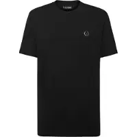 Plein sport T-shirt slim fit in cotone con logo a contrasto stampato