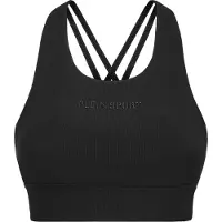 Plein sport Top sportivo cropped slim fit in jersey con spalline incrociate