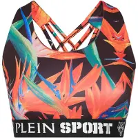 Plein sport Top sportivo petrolio / rosso chiaro / nero / bianco