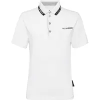 Plein sport Polo slim fit in jersey a maniche corte con logo stampato