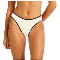 Seafolly Women's Beach Bound High Leg Pant Parte inferiore bikini Donna (42, bianco)