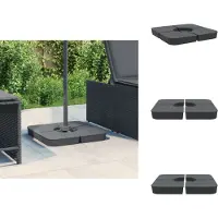 vidaXL Set di portaombrelli a croce 4 pezzi 100 kg PP