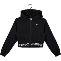 Nike Girl's NP Dri-Fit Full Zip Fleece Hoody Felpa con cappuccio Bambini (S, nero)