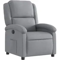 vidaXL Poltrona relax, tessuto grigio chiaro