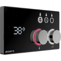 Schutte Sistema doccia digitale SCHÜTTE AQUADOT, cromo/nero opaco, con Smart Control