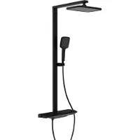 Schutte 60586 HAWAII Soffione, nero opaco, con miscelatore termostatico