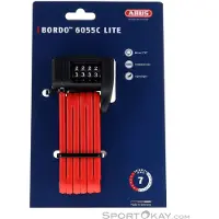ABUS Bordo Lite 6055C Mini Combo Lucchetto per bicicletta (60 cm, rosso)