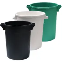 ICS Bidone Immondizia Sovrapponibile Lt 50 - Ø 41 X H 49 Cm - Bianco