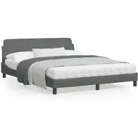 vidaXL Struttura letto "Dover" grigio scuro 160x200 cm tessuto