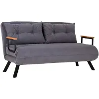 Hannah Home , Sando 2-Seater - Grey, divano letto, divano letto 2 posti, grigio, poliestere, 133 x 78 x 78 x cm